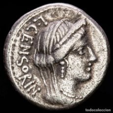 Monedas Roma República: L. MARCIUS CENSORINUS. DENARIO DE PLATA. ROMA. C LIMETA P CREPVSI. Lote 353809028