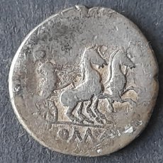 Monedas Roma República: ANTIGUA MONEDA ROMANA DENARIO DE PLATA,