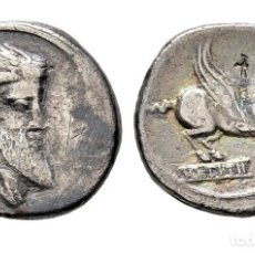 Monedas Roma República: REPÚBLICA ROMANA DE TITIA. TITIUS QUINTUS. DENARIUS 94 A.C PLATA MUY ESCASO RARO
