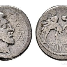Monedas Roma República: REPÚBLICA ROMANA DE TITIA. TITIUS QUINTUS. DENARIUS 88 A.C. PLATA MUY ESCASO RAR. Lote 400848659