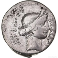 Monedas Roma República: [#1068309] MONEDA, JULIUS CAESAR, DENARIUS, 47-46 BC, UTICA (?), BC+, PLATA. Lote 401122849