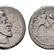 Monedas Roma República: REPÚBLICA ROMANA DE TITIA. TITIUS QUINTUS. DENARIUS 88 A.C. PLATA MUY ESCASO RAR