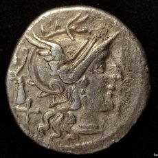 Monedas Roma República: C. TERENCIO LUCANO, ROMA, 147 A.C. DENARIO AR (19 MM, 3,50 G). Lote 403265104