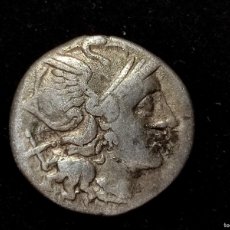 Monedas Roma República: ANÓNIMO, ROMA, C. 157/6 A.C. DENARIO AR (16 MM, 3,20 G. Lote 403265669
