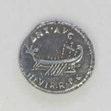 Monedas Roma República: MONEDA DENARIO ROMANO MARCO ANTONIO LEGIÓN LEG VII GALERA AGUILA ESTANDARTES