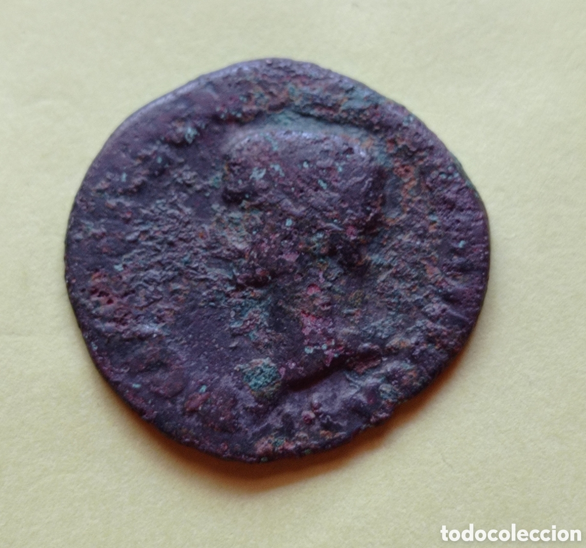 Monedas Roma Rep&uacute;blica: Moneda de bronce ,as , creo que es de Claudio , SC - Foto 1