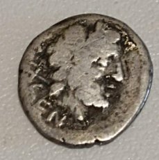 Monedas Roma República: MONEDA ANTIGUA REPÚBLICA ROMANA,L. RUBRIUS DOSSENUS,QUINARIUS DE PLATA(1,73 GR.,15 MM),DEL 87 A.C.