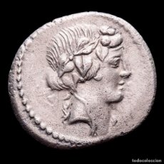 Monedas Roma República: C. VIBIUS VARUS ROMA 42 AC - DENARIO VARVS / C·VIBIVS ALTAR PANTERA