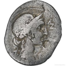 Monedas Roma República: [#1280167] AEMILIA, DENARIUS, 114-113 BC, ROME, COUNTERMARK, PLATA, BC+, CRAWFORD:291/1