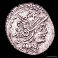 Monedas Roma República: ROMA REPÚBLICA - M. LUCILIUS RUFUS DENARIO RVF / M LVCILI VICTORIA