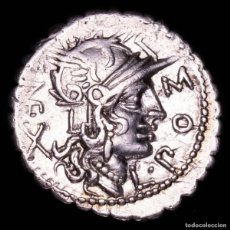 Monedas Roma República: L. POMPONIUS DENARIO SERRADO. CECA DE NARBO BITUITUS L. LIC. CN DOM