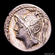 Monedas Roma República: Q. MINUCIUS M.F THERMUS, DENARIO DE PLATA. ROMA, 103 A.C. GUERREROS