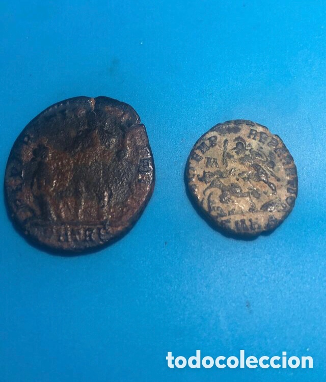 Monedas Roma Rep&uacute;blica: Dos monedas romanas, bajo imperio - Foto 3