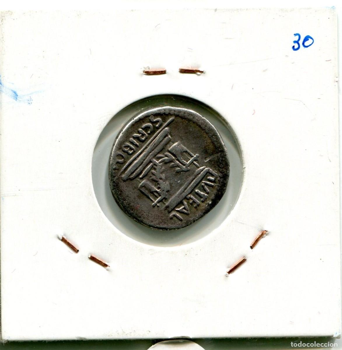 Monedas Roma Rep&uacute;blica: DENARIO . GENS SCRIBONIA 62 a.c ( MES3630 ) - Foto 2