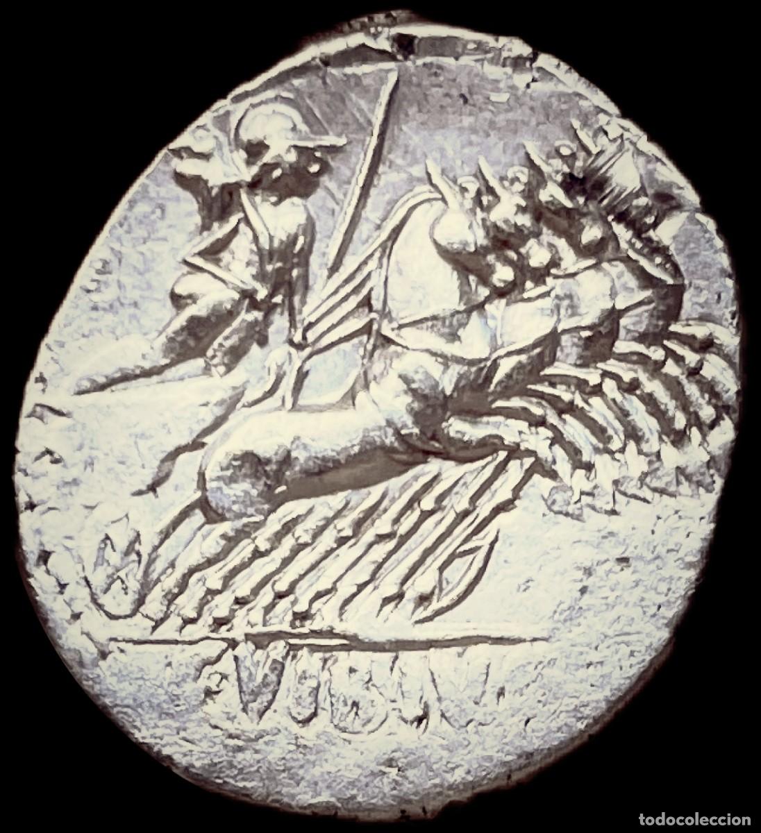 Monedas Roma Rep&uacute;blica: Denario Republicano Vibia - Foto 2
