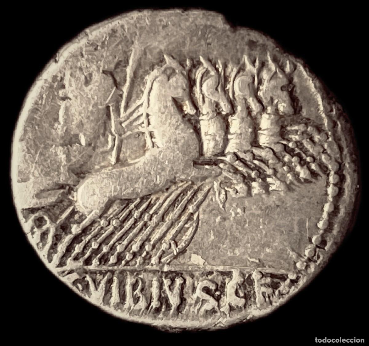 Monedas Roma Rep&uacute;blica: Denario republicano Gens Vibia - Foto 2