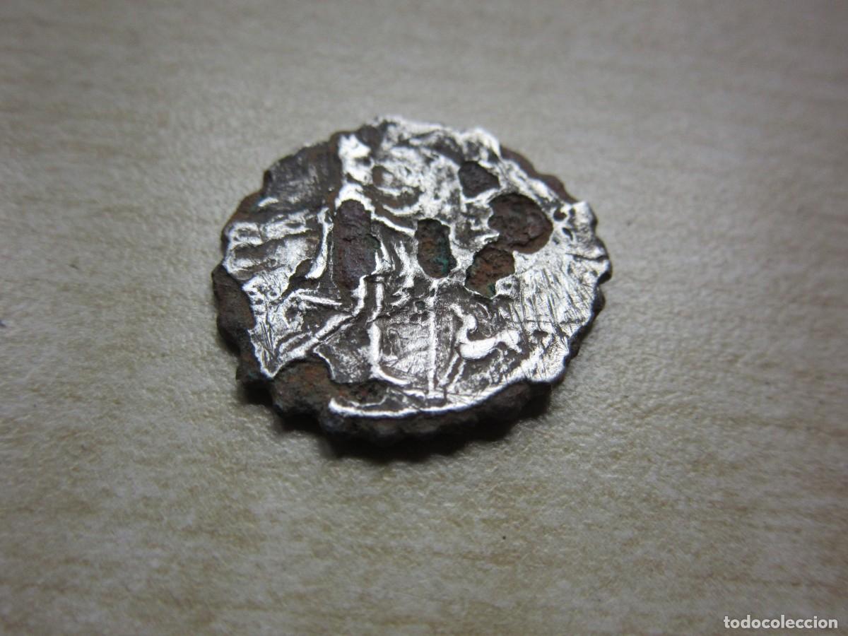 Monedas Roma Rep&uacute;blica: Denario forrado republicano romano Familia Mamilia 82 AC Reverso Regreso de Ulises Ver descripci&oacute;n