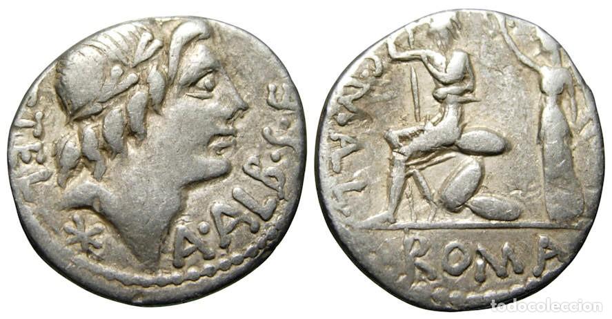 Monedas Roma Rep&uacute;blica: Rep&uacute;blica Romana L. Cecilio Metelo AR Denario 96 aC, Gens Cecilia