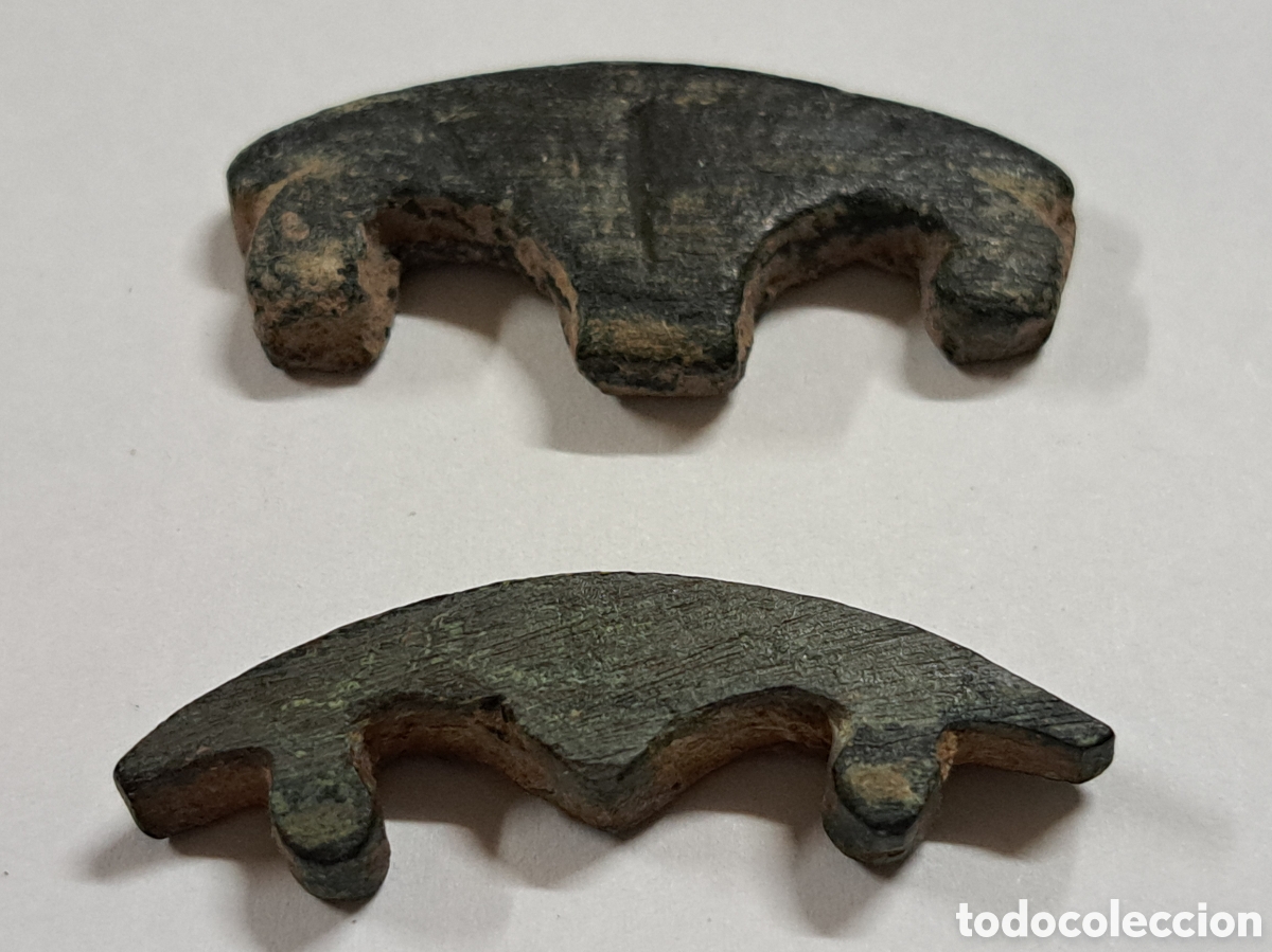 Monedas Roma Rep&uacute;blica: 2 Premonedas de la &eacute;poca romana en bronce siglos IV - III A.d.c certificado de autenticidad