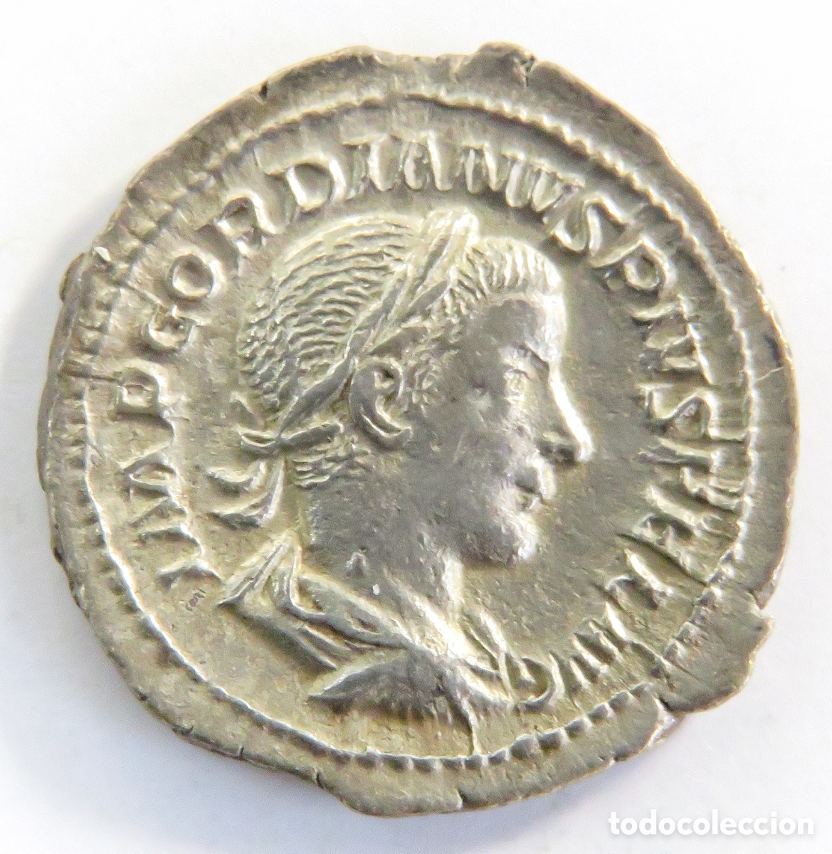 Monnaies Rome R&eacute;publique: Denario Gordiano III AETERNITATI AVG Plata MBC+