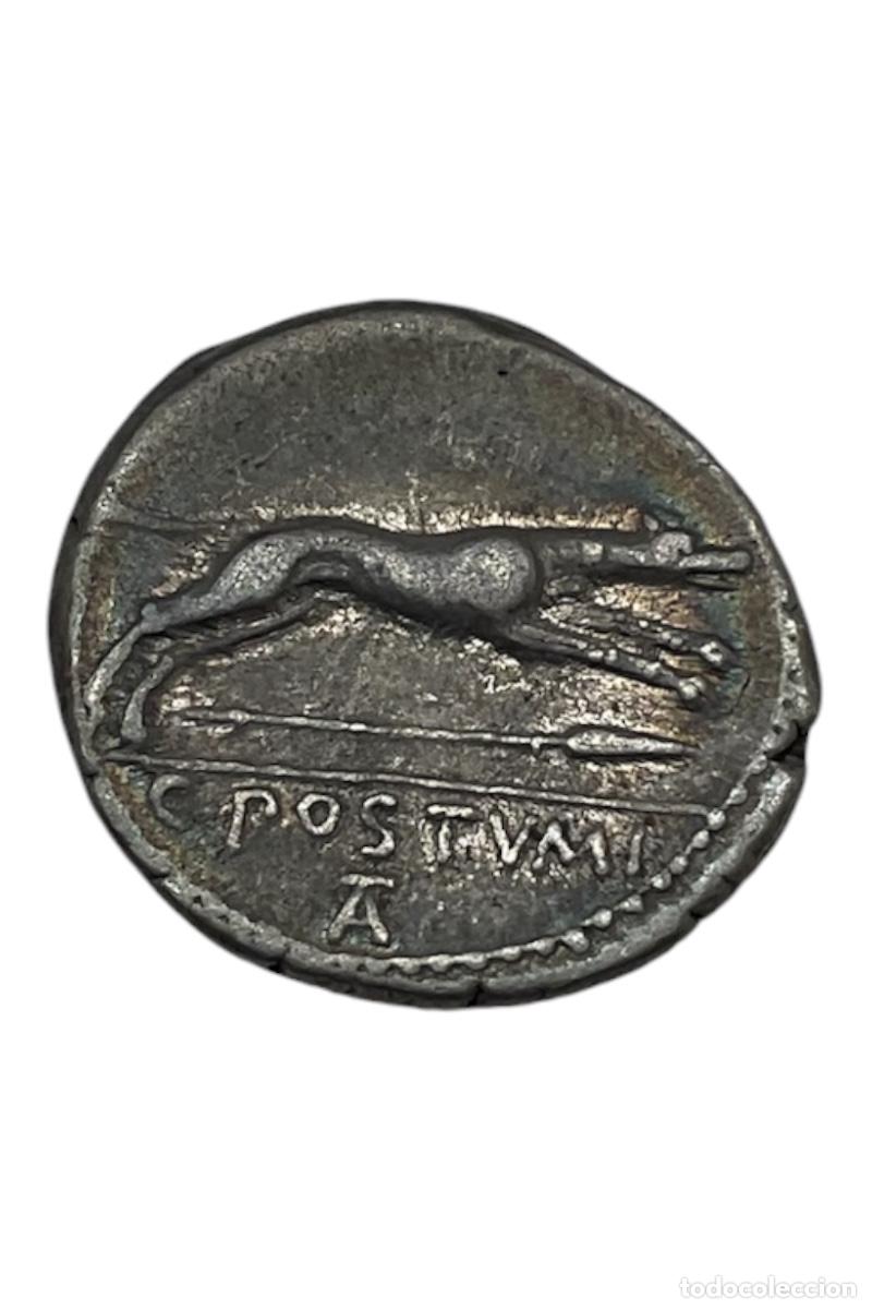 Monedas Roma Rep&uacute;blica: Denario gens Postumia - Foto 2