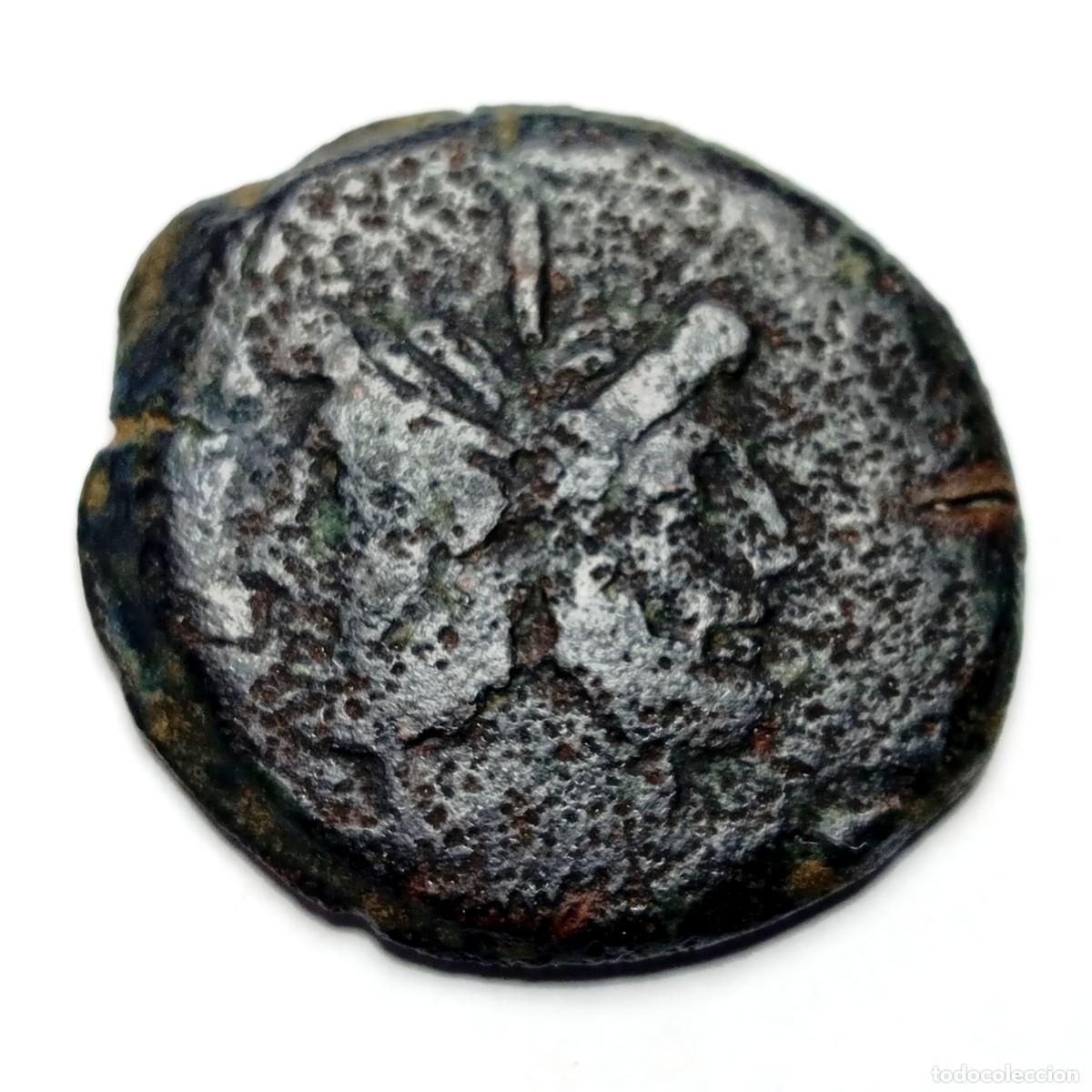 Monedas Roma Rep&uacute;blica: ⚜️ BBE8 5. Rep&uacute;blica Romana. As. Jano bifronte / proa de barco. Roma. 23,42 g