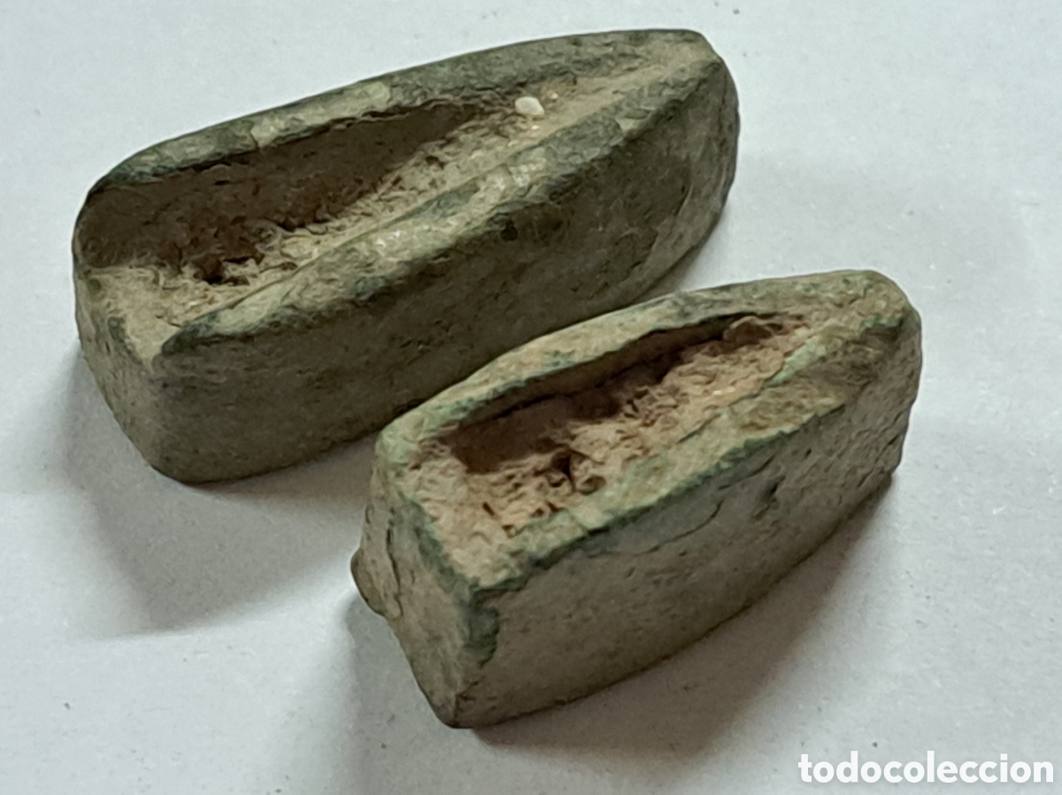 Monedas Roma Rep&uacute;blica: Dos Premonedas romanas &AElig; formatum siglo IV A.d.c en bronce labrado