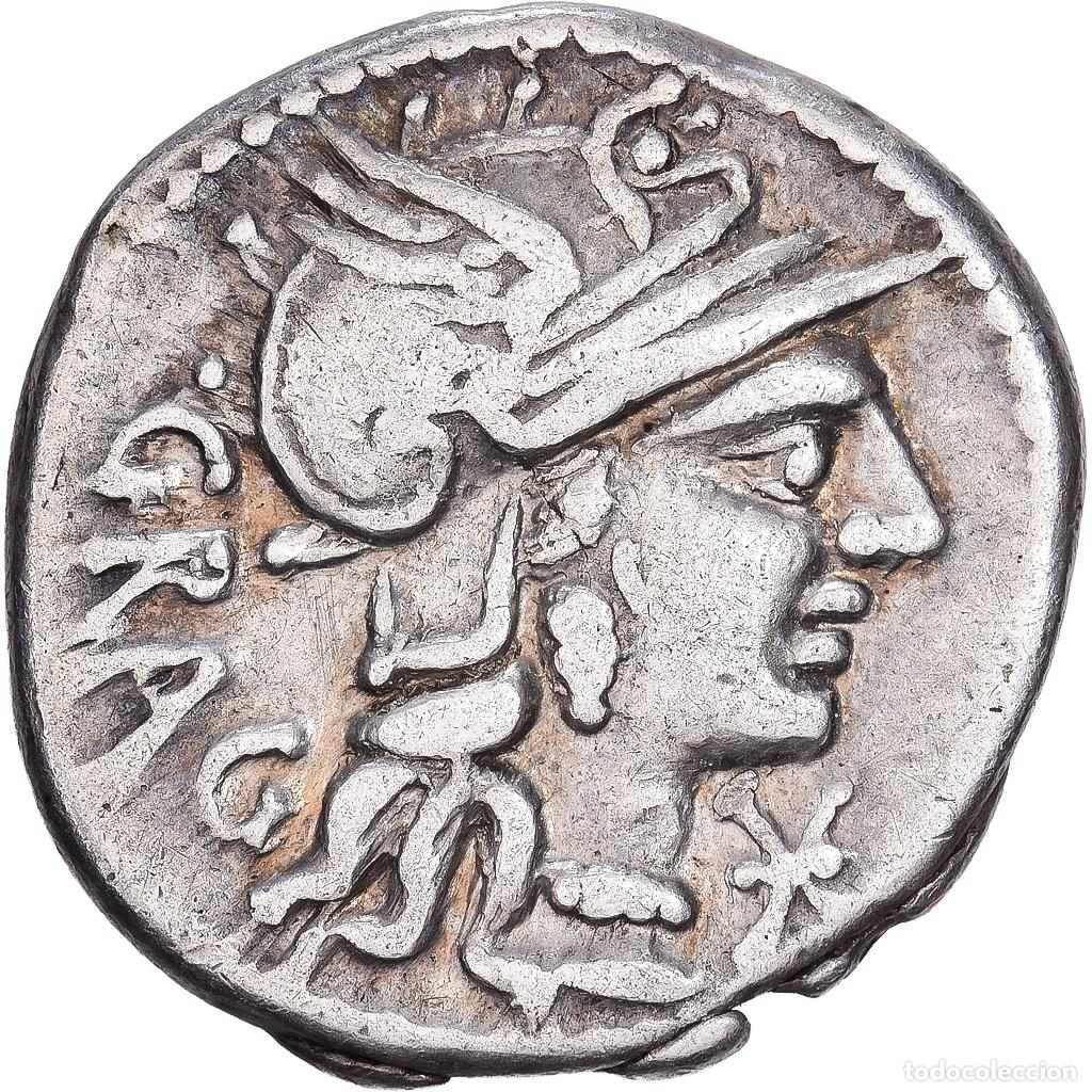 Monedas Roma Rep&uacute;blica: [#1545185] Roman Republic, Denarius, 136 BC, Rome, Plata, MBC, BMC:978, Crawford:238/1