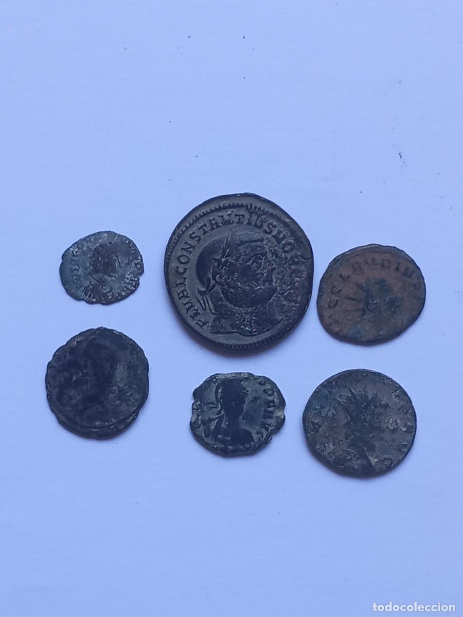 Monedas Roma Rep&uacute;blica: Lote n&uacute;mero 2 de 6 monedas romanas para limpiar y expertizar.