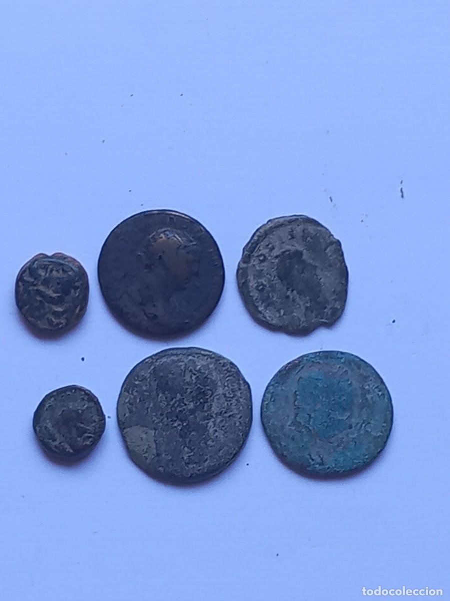 Monedas Roma Rep&uacute;blica: Lote n&uacute;mero 4 de 6 monedas romanas para limpiar y expertizar.
