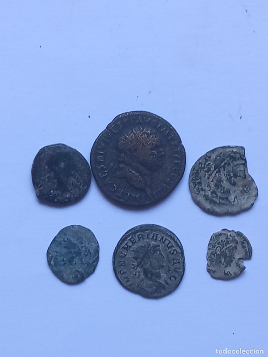 Monedas Roma Rep&uacute;blica: Lote n&uacute;mero 5 de 6 monedas romanas para limpiar y expertizar.