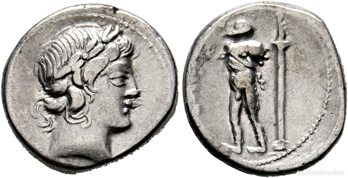 Monedas Roma Rep&uacute;blica: SC-Republica Romana. L. Marcius Censorinus. Denario, Roma 82 a.C. MBC+/VF+ Plata 4,04 g
