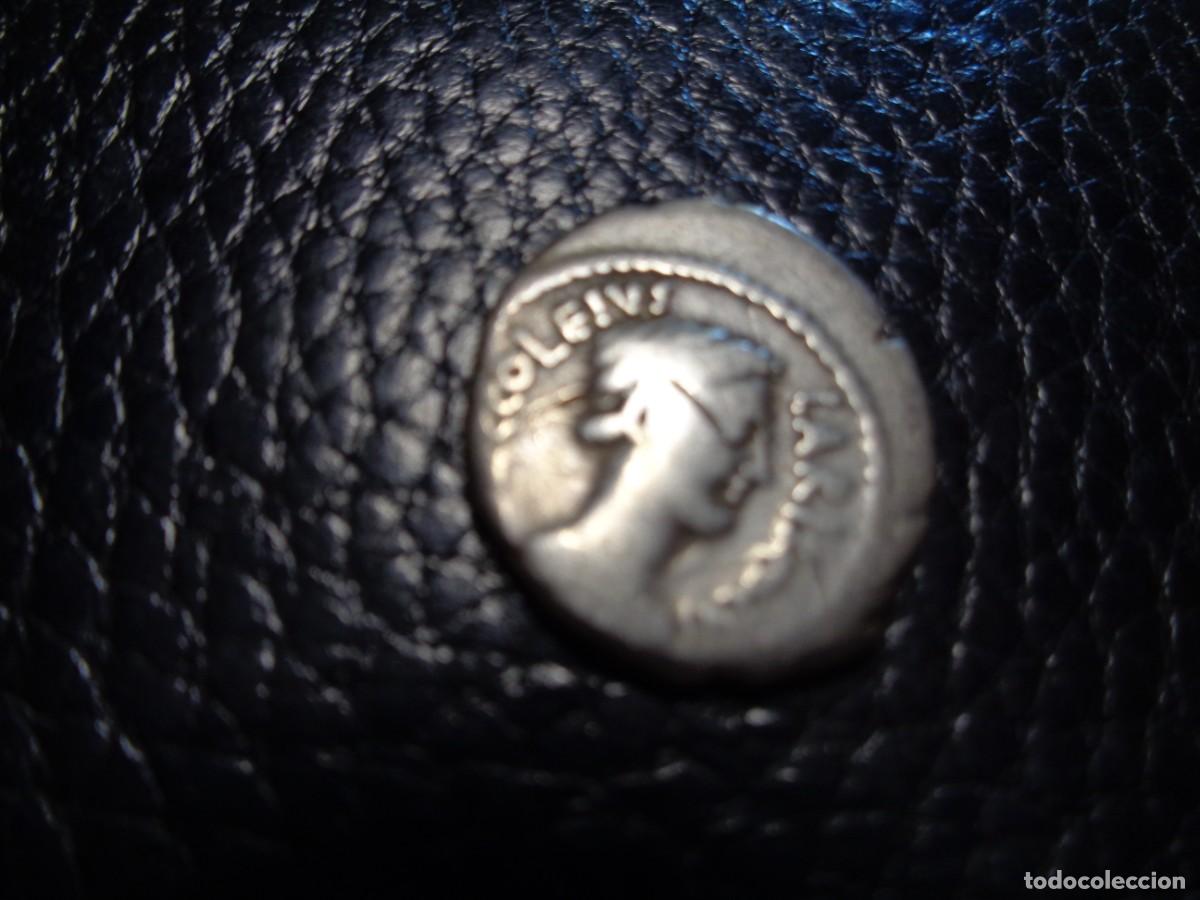 Monedas Roma Rep&uacute;blica: Denario plata Accoleia Denier 43 A.C. roma busto Diana