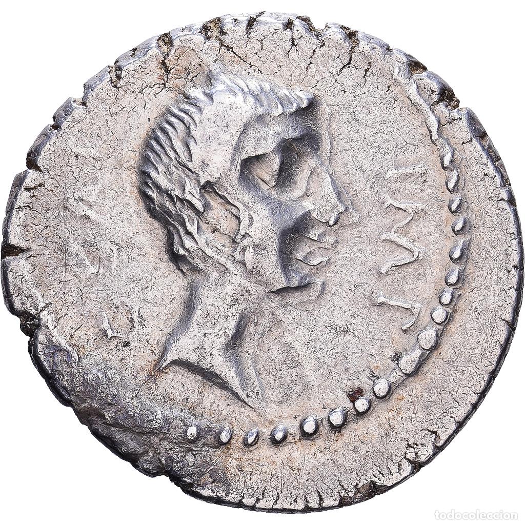 Monedas Roma Rep&uacute;blica: [#1545339] Roman Republic, Octavian, Denarius, 43 BC, Uncertain Mint, Plata, MBC+
