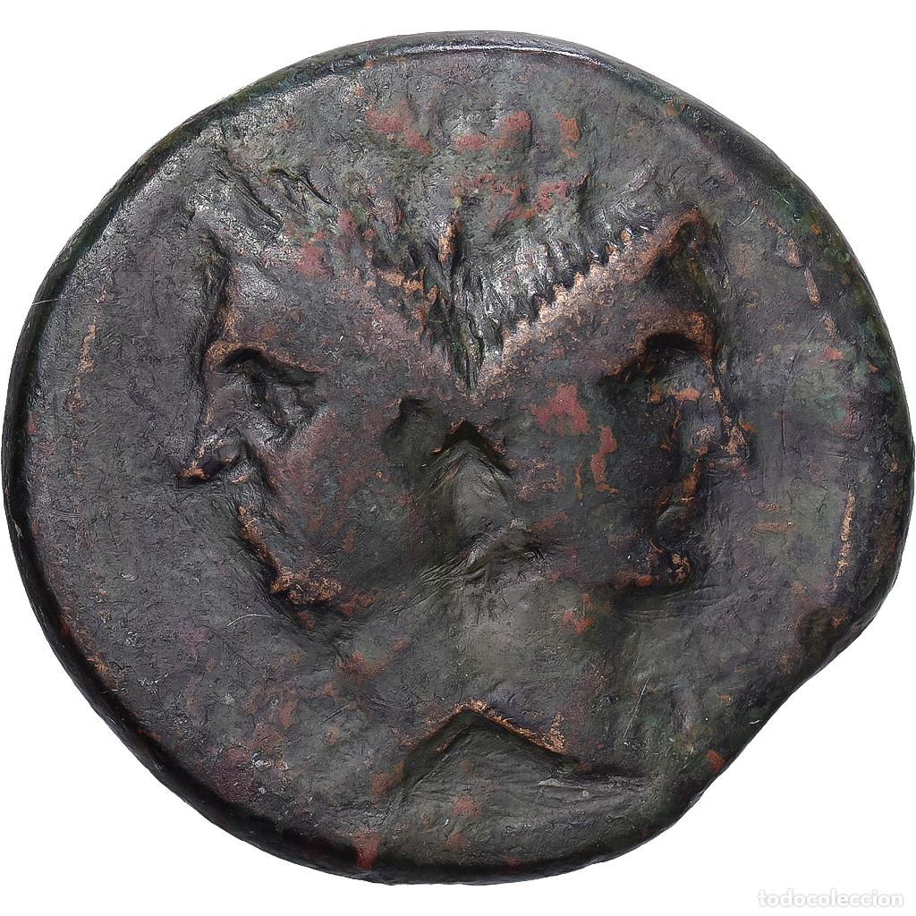 Monedas Roma Rep&uacute;blica: [#1203037] Roman Republic, Sextus Pompey, As, 45 BC, Bronce, BC+