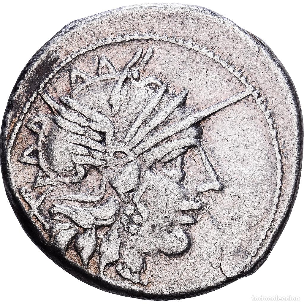 Monedas Roma Rep&uacute;blica: [#1545325] Roman Republic, Porcia, Denarius, 123 BC, Rome, Plata, MBC+, Crawford:274/1