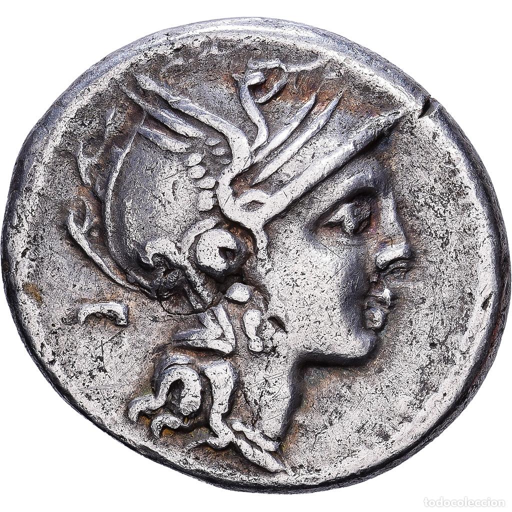 Monedas Roma Rep&uacute;blica: [#1545315] Roman Republic, Claudia, Denarius, 111-110 BC, Rome, Plata, MBC, Crawford:299/1b