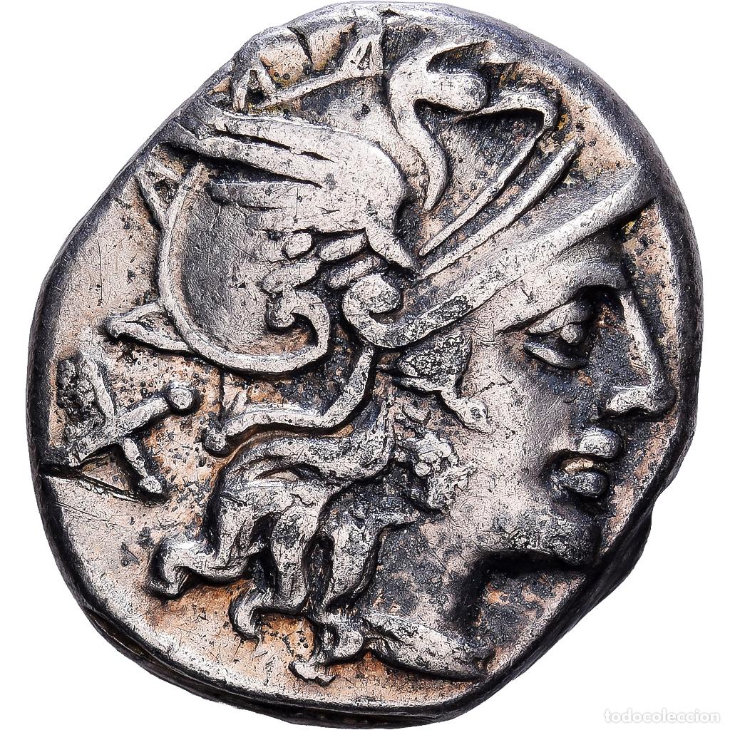 Monedas Roma Rep&uacute;blica: [#1545303] Roman Republic, Saufeia, Denarius, 152 BC, Rome, Plata, MBC, Crawford:204/1