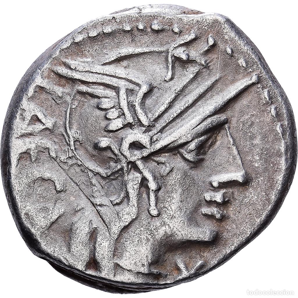 Monedas Roma Rep&uacute;blica: [#1545323] Roman Republic, Porcia, Denarius, 125 BC, Rome, Plata, MBC, Crawford:270/1