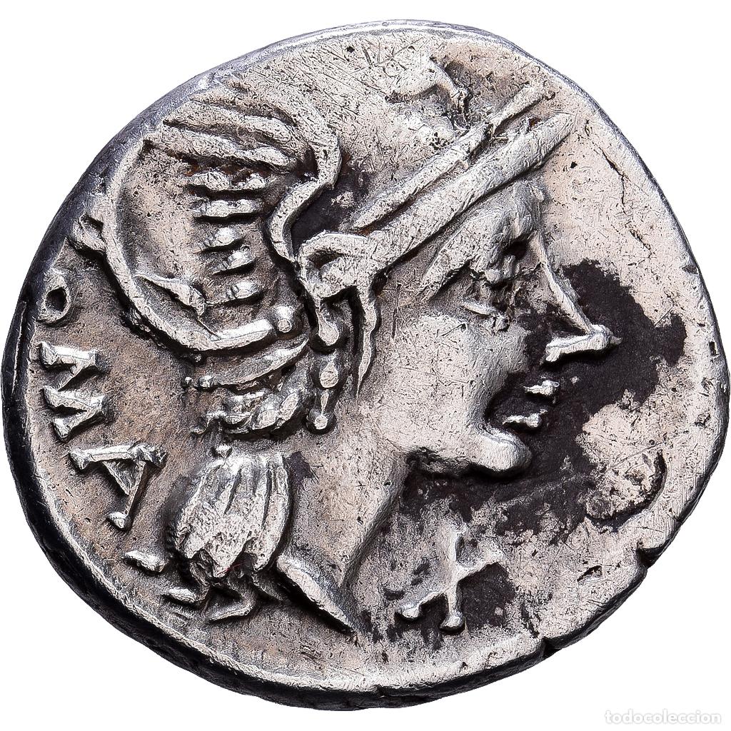 Monedas Roma Rep&uacute;blica: [#1545312] Roman Republic, Lucius Flaminius Chilo, Denarius, 109-108 BC, Rome, Plata, MBC