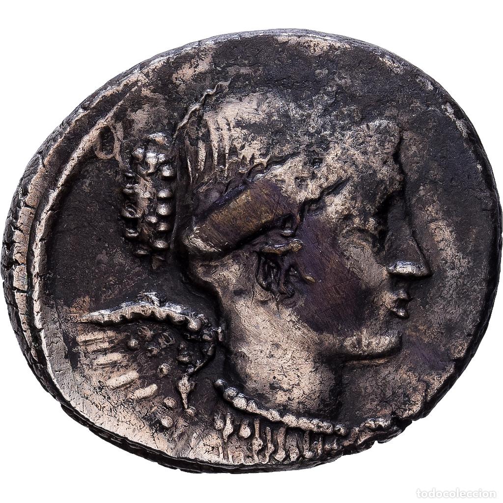 Monedas Roma Rep&uacute;blica: [#1545311] Roman Republic, Carisia, Denarius, 46 BC, Rome, Plata, MBC+, Crawford:464/4