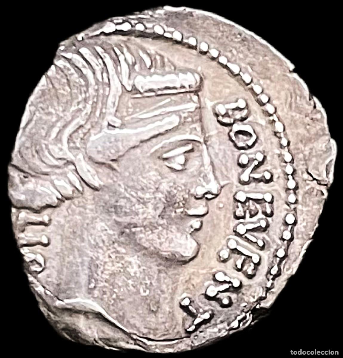 Monedas Roma Rep&uacute;blica: Denario Gens Scribonia