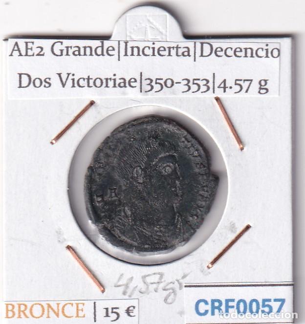 Monedas Roma Rep&uacute;blica: CRF0057 MONEDA AE2 GRANDE CECA INCIERTA DECENCIO DOS VICTORIAE 350-353