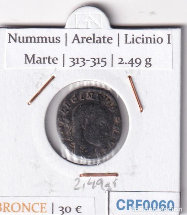 Monedas Roma Rep&uacute;blica: CRF0060 MONEDA NUMMUS ARELATE LICINIO I MARTE 313-315