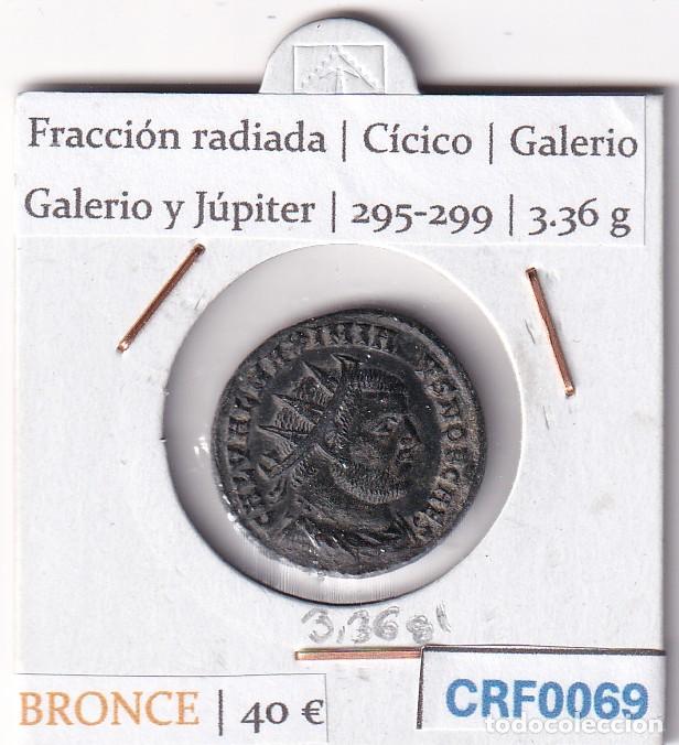Monedas Roma Rep&uacute;blica: CRF0069 MONEDA ROMA FRACCION RADIADA CICICO GALERIO GALERIO Y JUPITER 295-299