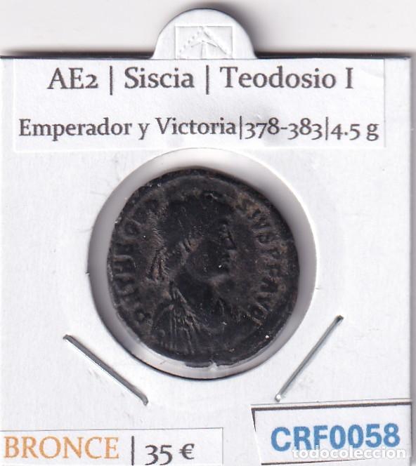 Monedas Roma Rep&uacute;blica: CRF0058 MONEDA AE2 SISCIA TEODOSIO I EMPERADOR Y VICTORIA 378-383