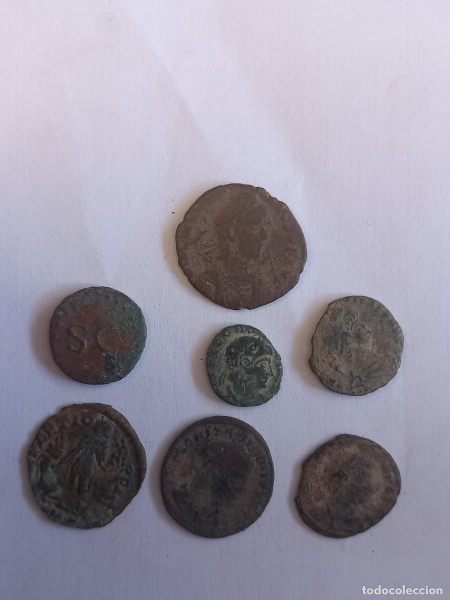 Monedas Roma Rep&uacute;blica: Lote n&uacute;mero 10 de 7 monedas romanas para limpiar y expertizar. Procedentes de coleccion particular p