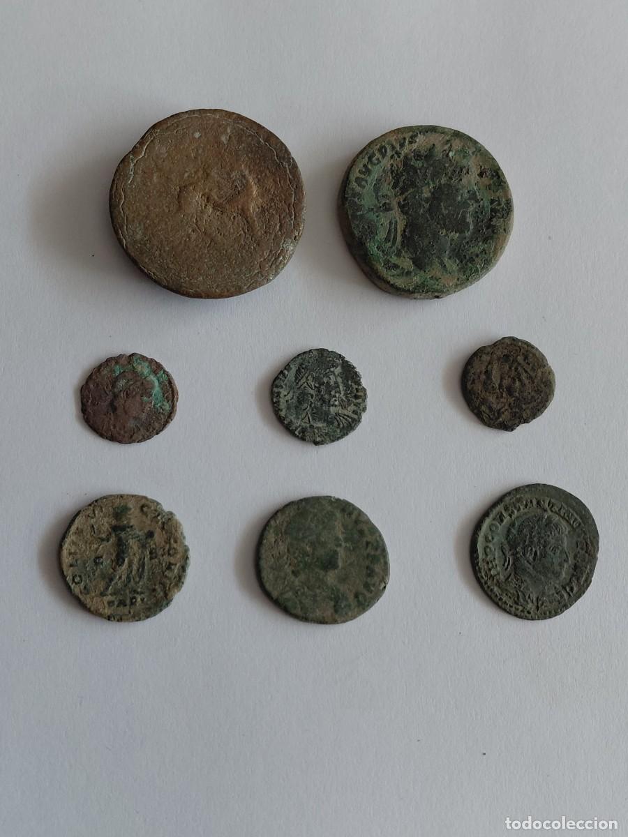 Monedas Roma Rep&uacute;blica: Lote A de 8 monedas romanas procedentes de colecci&oacute;n particular