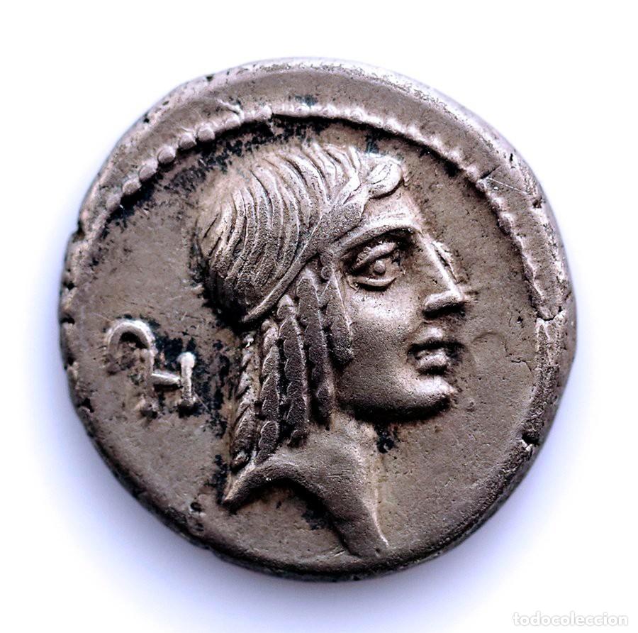 Monedas Roma Rep&uacute;blica: SC-Republica Romana. CALPURNIA. Denario, Roma. 64 a.C. EBC/EBC- Plata 3,93 g