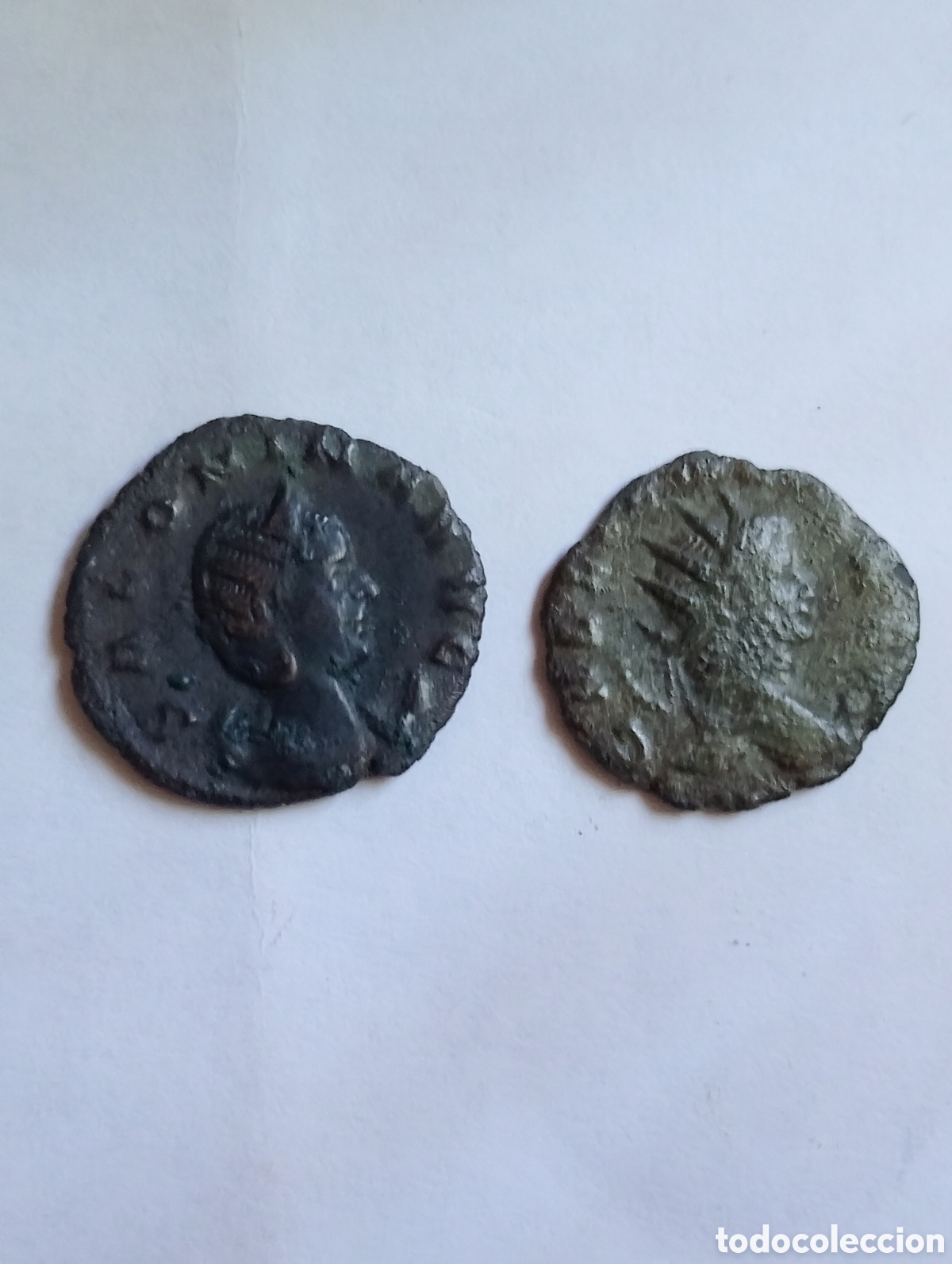 Monedas Roma Rep&uacute;blica: 2 monedas romanas de Galienus y Salonina